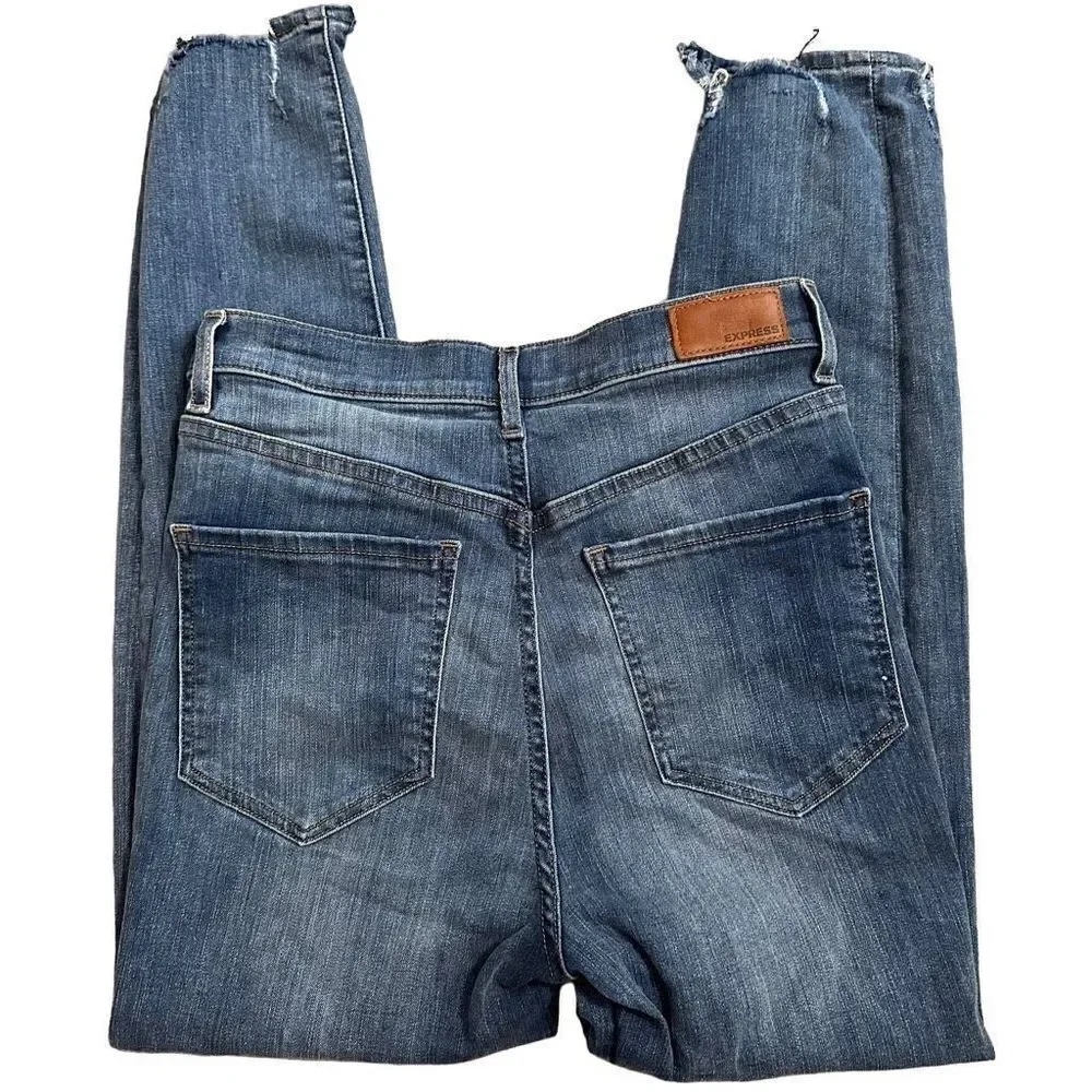Express super high rise slim jeans size 6
